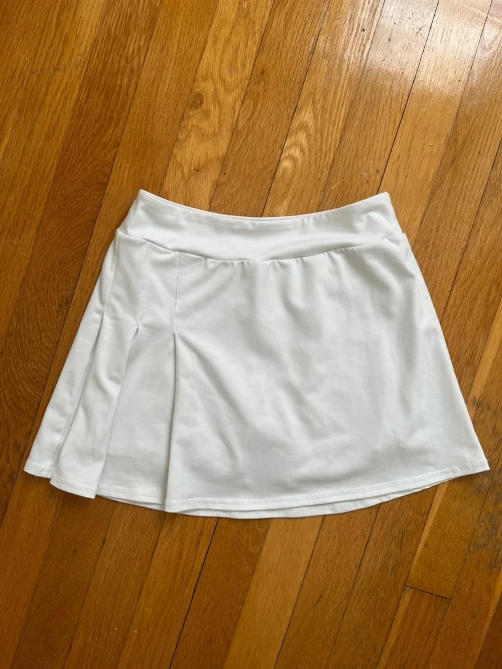 Z by Zella Girls Size L 10 / 12 White Tennis Cheer Skirt with Built in Shorts